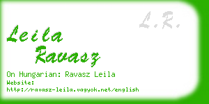 leila ravasz business card
